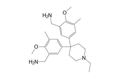Benzenemethanamine, 3,3'-(1-ethyl-4-piperidinylidene)bis[6-methoxy-5-methyl-