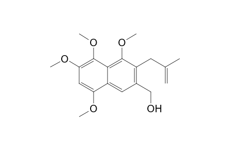 [4,5,6,8-Tetramethoxy-3-(2-methylprop-2-enyl)-2-naphthyl]methanol