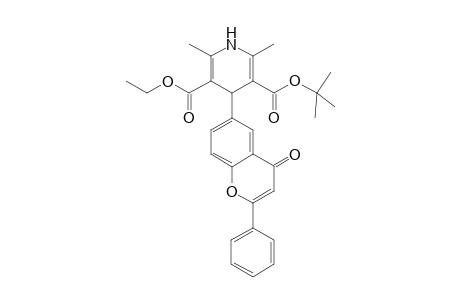 2,6-Dimethyl-4-(4-oxo-2-phenyl-1-benzopyran-6-yl)-1,4-dihydropyridine-3,5-dicarboxylic acid O5-tert-butyl ester O3-ethyl ester
