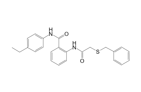 Benzamide, N-(4-ethylphenyl)-2-[[2-[(phenylmethyl)thio]acetyl]amino]-
