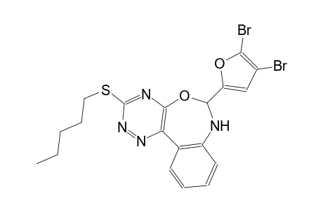 6-(4,5-dibromo-2-furyl)-3-(pentylsulfanyl)-6,7-dihydro[1,2,4]triazino[5,6-d][3,1]benzoxazepine