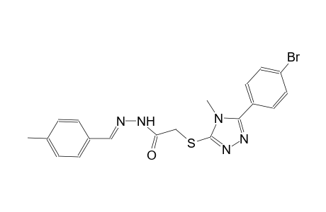 2-{[5-(4-bromophenyl)-4-methyl-4H-1,2,4-triazol-3-yl]sulfanyl}-N'-[(E)-(4-methylphenyl)methylidene]acetohydrazide