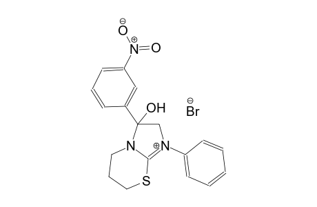 3-hydroxy-3-(3-nitrophenyl)-1-phenyl-2,3,6,7-tetrahydro-5H-imidazo[2,1-b][1,3]thiazin-1-ium bromide