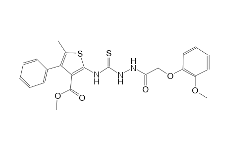 methyl 2-[({2-[(2-methoxyphenoxy)acetyl]hydrazino}carbothioyl)amino]-5-methyl-4-phenyl-3-thiophenecarboxylate