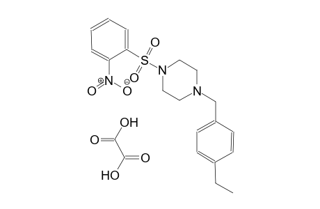 1-(4-ethylbenzyl)-4-((2-nitrophenyl)sulfonyl)piperazine oxalate