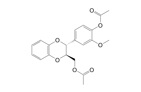 3trans-(4-Acetoxy-3-methoxyphenyl)-2rel-acetoxymethyl-1,4-benzodioxane