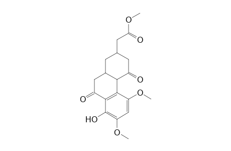 2,4-Dimethoxy-4b,5,6,7,8,8a,9,10-octahydrophenanthren-1-ol-5,10-dione-7-acetic acid, methyl ester