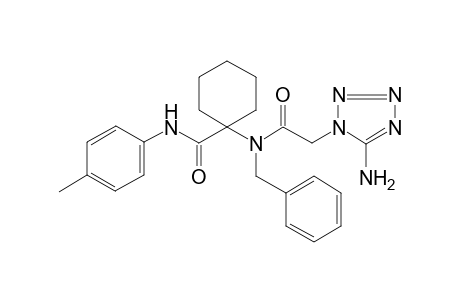1-[2-(5-azanyl-1,2,3,4-tetrazol-1-yl)ethanoyl-(phenylmethyl)amino]-N-(4-methylphenyl)cyclohexane-1-carboxamide