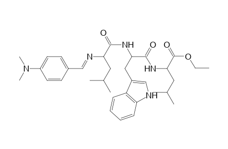 p-Dimethylaminobenzylideneleucyltryptophylleucine ethyl ester