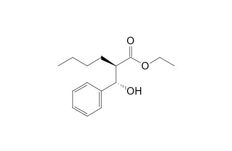 (2R*,3S*)-2-Butyl-3-hydroxy-3-phenylpropionoic acid ethyl ester