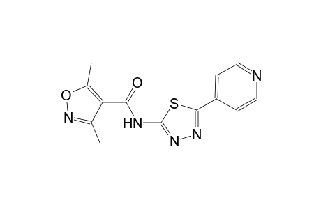 3,5-dimethyl-N-[5-(4-pyridinyl)-1,3,4-thiadiazol-2-yl]-4-isoxazolecarboxamide