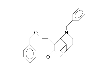 2-Benzyl-8.alpha.-(2-benzyloxy-ethyl)-9.beta.-ethyl-2-aza-bicyclo(3.3.1)nonan-7-one
