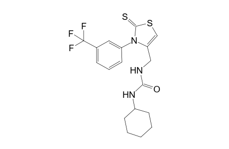 1-Cyclohexyl-3-[2-thioxo-3-(3-trifluoromethylphenyl)-2,3-dihydrothiazol-4-ylmethyl]-urea