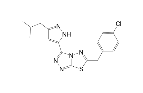 [1,2,4]triazolo[3,4-b][1,3,4]thiadiazole, 6-[(4-chlorophenyl)methyl]-3-[3-(2-methylpropyl)-1H-pyrazol-5-yl]-
