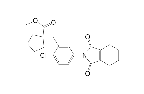 Cyclopentanecarboxylic acid, 1-[[2-chloro-5-(1,3,4,5,6,7-hexahydro-1,3-dioxo-2H-isoindol-2-yl)phenyl]methyl]-, methyl ester