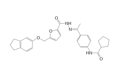 N-[4-((1E)-N-{5-[(2,3-dihydro-1H-inden-5-yloxy)methyl]-2-furoyl}ethanehydrazonoyl)phenyl]cyclopentanecarboxamide