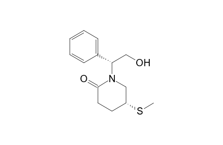 (.alpha.R,5R)-N-(2-Hydroxy-1-phenylethyl)-5-methylthiopiperidin-2-one