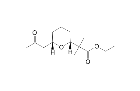 2-[(2R,6S)-6-acetonyltetrahydropyran-2-yl]-2-methyl-propionic acid ethyl ester