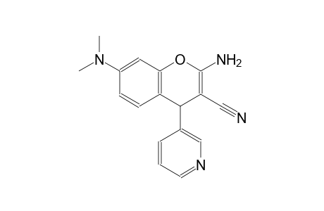 4H-1-benzopyran-3-carbonitrile, 2-amino-7-(dimethylamino)-4-(3-pyridinyl)-