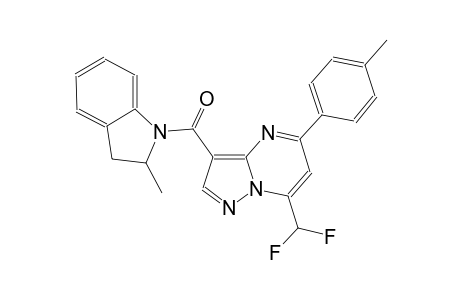 7-(difluoromethyl)-3-[(2-methyl-2,3-dihydro-1H-indol-1-yl)carbonyl]-5-(4-methylphenyl)pyrazolo[1,5-a]pyrimidine