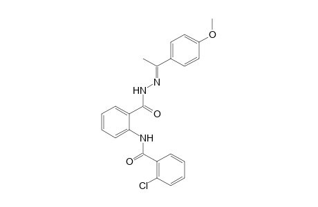 N-(o-CHLOROBENZOYL)ANTHRANILIC ACID, (p-METHOXY-alpha-METHYLBENZYLIDENE)HYDRAZIDE