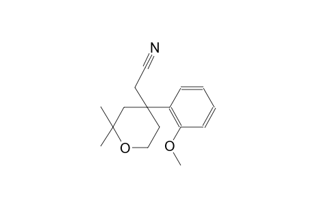 [4-(2-methoxyphenyl)-2,2-dimethyltetrahydro-2H-pyran-4-yl]acetonitrile