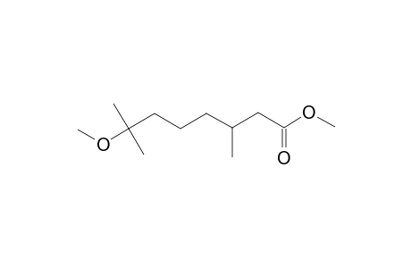 Octanoic acid, 7-methoxy-3,7-dimethyl-, methyl ester