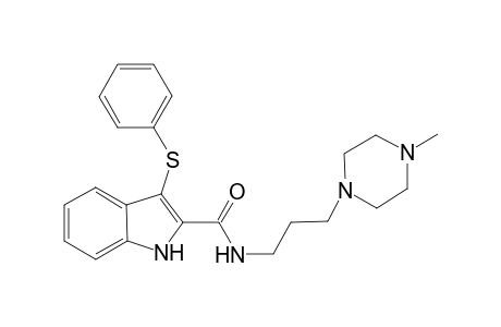 1H-Indole-2-carboxamide, N-[3-(4-methyl-1-piperazinyl)propyl]-3-(phenylthio)-