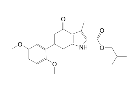 2-Methylpropyl 6-(2,5-dimethoxyphenyl)-3-methyl-4-oxidanylidene-1,5,6,7-tetrahydroindole-2-carboxylate