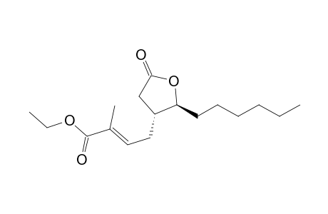 trans-4-(3-Carbethoxy-2-butenyl)-5-hexyltetrahydrofuran-2-one