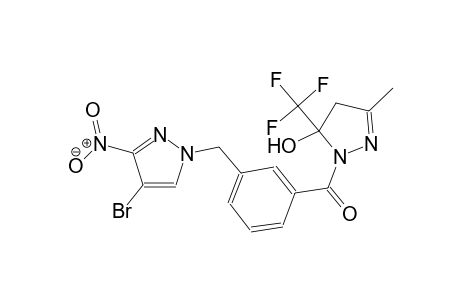 1-{3-[(4-bromo-3-nitro-1H-pyrazol-1-yl)methyl]benzoyl}-3-methyl-5-(trifluoromethyl)-4,5-dihydro-1H-pyrazol-5-ol