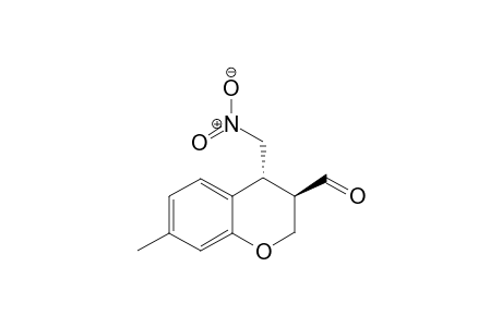 (3R,4R)-7-Methyl-4-(nitromethyl)chroman-3-carbaldehyde