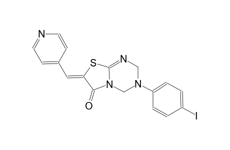 (7Z)-3-(4-iodophenyl)-7-(4-pyridinylmethylene)-3,4-dihydro-2H-[1,3]thiazolo[3,2-a][1,3,5]triazin-6(7H)-one