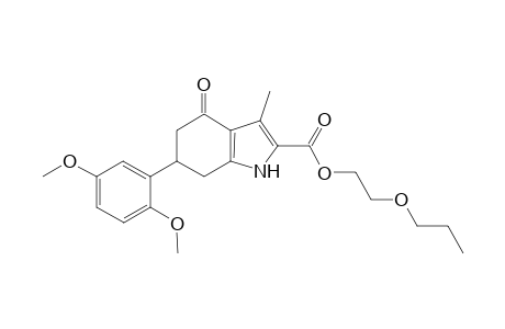 2-Propoxyethyl 6-(2,5-dimethoxyphenyl)-3-methyl-4-oxo-4,5,6,7-tetrahydro-1H-indole-2-carboxylate