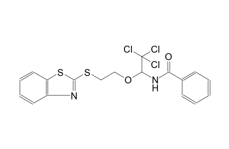 N-{1-[2-(1,3-benzothiazol-2-ylsulfanyl)ethoxy]-2,2,2-trichloroethyl}benzamide