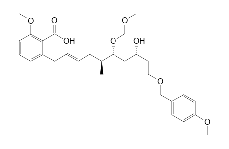 2-[(2E,5S,6R,8R)-8-Hydroxy}-10-[(4-methoxybenzyl)oxy]-6-methoxymethoxy-5-methyldec-2-enyl]-6-methoxybenzoic acid