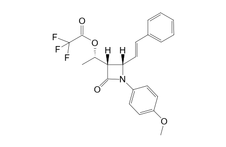 (1'R*,3R'*,4R*)-1-(4'-Methoxyphenyl)-3-[1'-(trifluoroacetoxy)ethyl]-4-(2'-phenylethenyl)azetidin-2-one