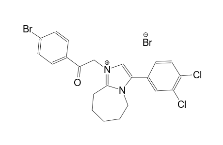 1-[2-(4-bromophenyl)-2-oxoethyl]-3-(3,4-dichlorophenyl)-6,7,8,9-tetrahydro-5H-imidazo[1,2-a]azepin-1-ium bromide