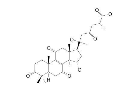 GANODERIC-ACID-AP3;15-ALPHA,20-XI-DIHYDROXY-3,7,11,23-TETRAOXO-LANOST-8-EN-26-OIC-ACID