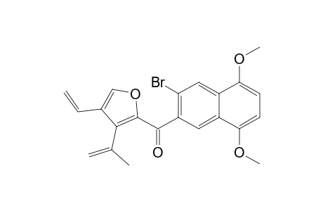 5-[(3'-Bromo-5',8'-dimethoxynaphth-2'-yl)carbonyl]-3-ethenyl-4-(propen-2''-yl)-furan