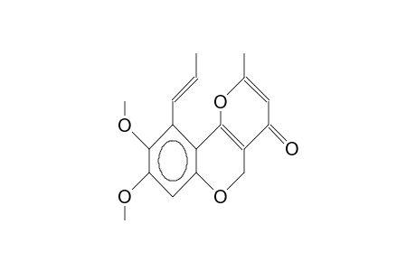 8,9-Dimethoxy-2-methyl-10-(1-propenyl)-pyrano(3,2-C)(1)benzopyran-4(5H)-one