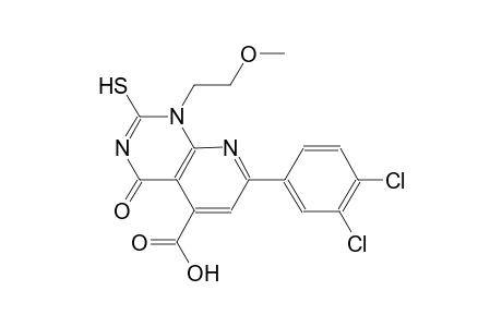 pyrido[2,3-d]pyrimidine-5-carboxylic acid, 7-(3,4-dichlorophenyl)-1,4-dihydro-2-mercapto-1-(2-methoxyethyl)-4-oxo-