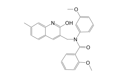 N-[(2-hydroxy-7-methyl-3-quinolinyl)methyl]-2-methoxy-N-(3-methoxyphenyl)benzamide