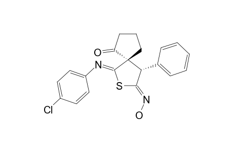 2'-(4-CHLOROPHENYLIMINO)-5'-HYDROXYIMINO-4'-PHENYL-1-OXO-2',3',4',5'-TETRAHYDROSPIRO-[CYCLOPENTANE-2,3'-THIOPHENE]