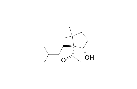 Ethanone, 1-[5-hydroxy-2,2-dimethyl-1-(3-methylbutyl)cyclopentyl]-, cis-