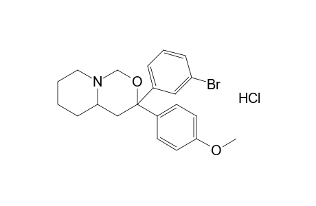3-(m-bromophenyl)hexahydro-3-(p-methoxyphenyl)-1H,3H-pyrido[1,2-c][1,3]oxazine, hydrochloride