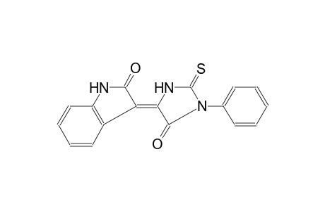(3Z)-3-(5-oxo-1-phenyl-2-thioxo-4-imidazolidinylidene)-1,3-dihydro-2H-indol-2-one