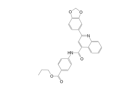 propyl 4-({[2-(1,3-benzodioxol-5-yl)-4-quinolinyl]carbonyl}amino)benzoate