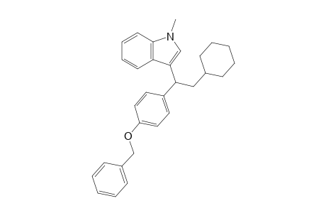 3-(1-(4-(Benzyloxy)phenyl)-2-cyclohexylethyl)-1-methyl-1H-indole