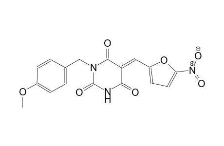 (5E)-1-(4-methoxybenzyl)-5-[(5-nitro-2-furyl)methylene]-2,4,6(1H,3H,5H)-pyrimidinetrione